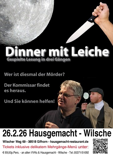 Diner mit Leiche 2026 _ Hausgemacht Wilsche Diner mit Leiche 2026 _ Hausgemacht Wilsche
