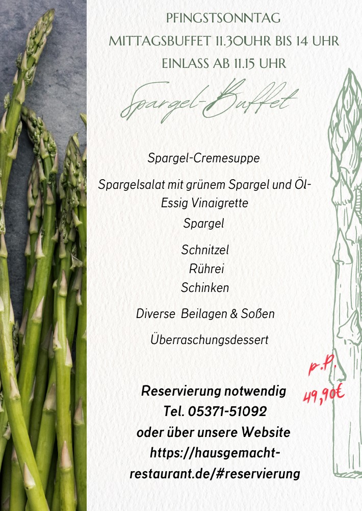 Hausgemacht _ Pfingsten Spargel-Buffet